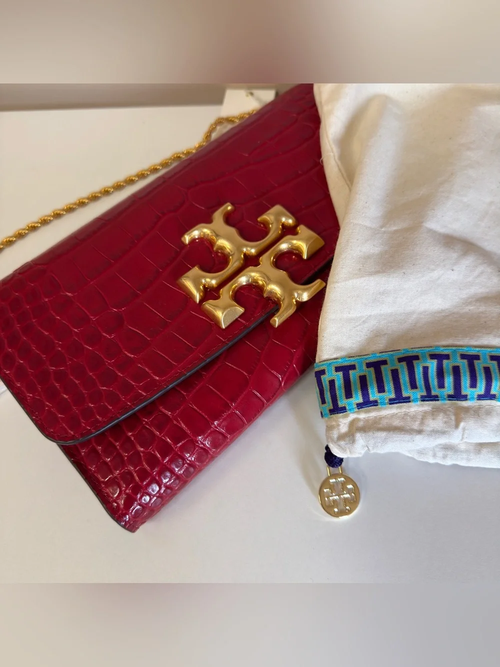 Tory Burch 77037 ELEANOR EMBOSSED CLUTCH